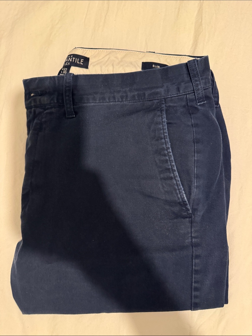 J. Crew Mercantile FLEX Slim Chinos - Navy Blue